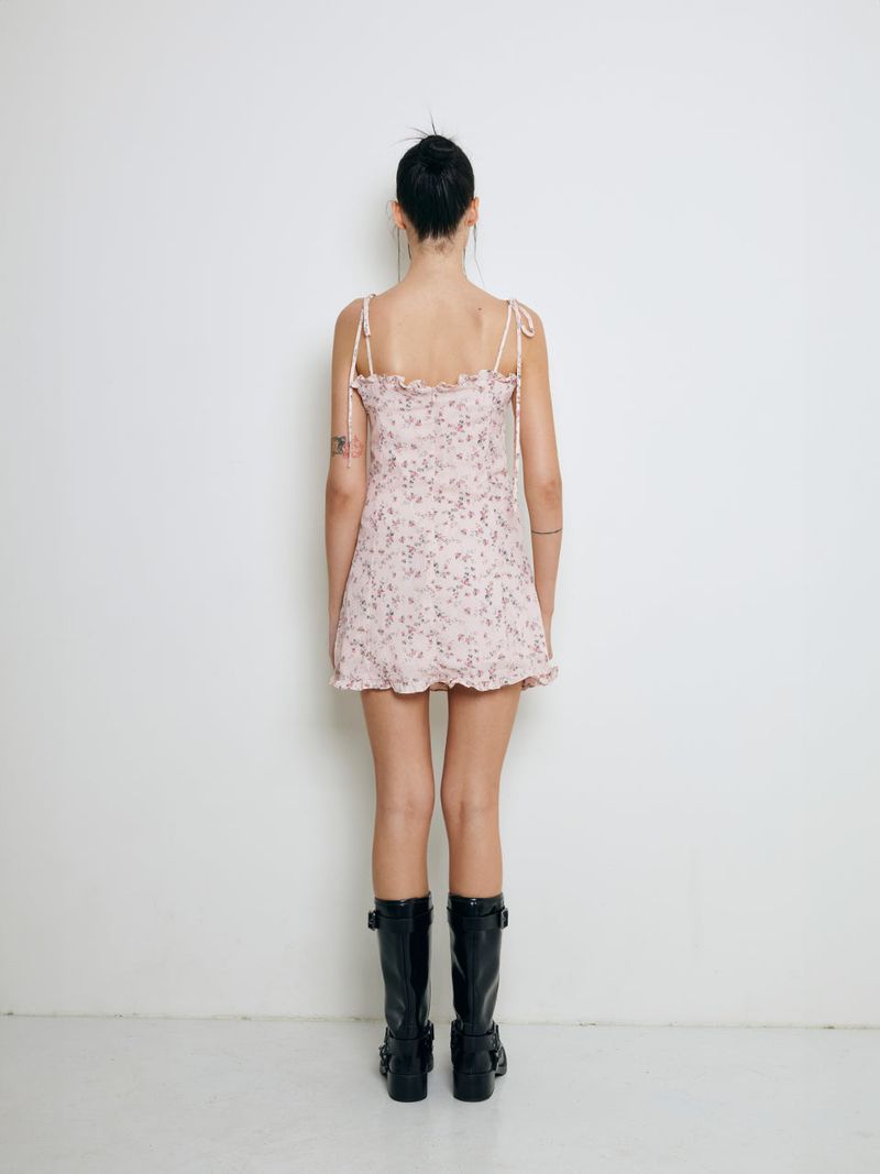 Frill mini dress (pink)