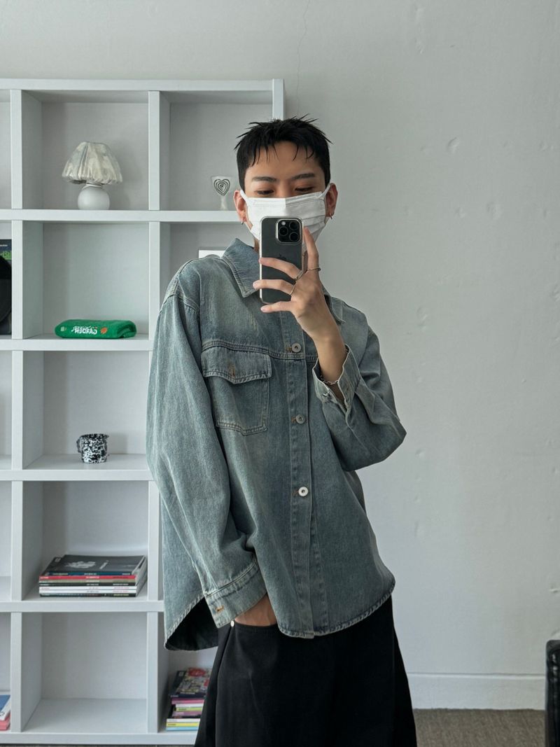 OW Washed Pocket Denim Shirt (2C)