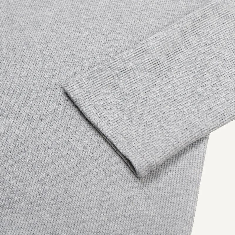 Slim Crop Waffle Long Sleeve