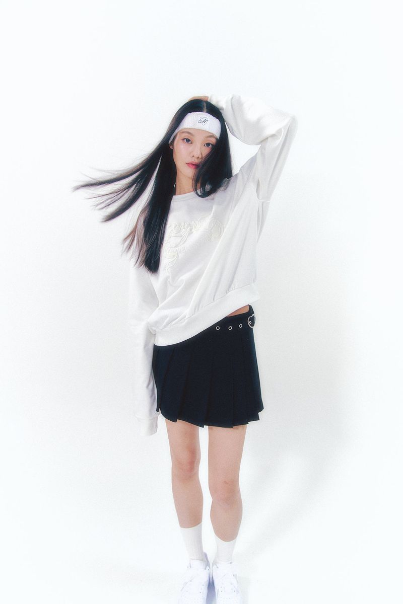 Point Ribbon Sweatshirt White