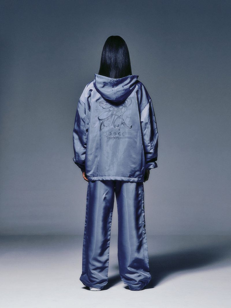 P.O.M EMBLEM HOOD JACKET (LIGHT BLUE)