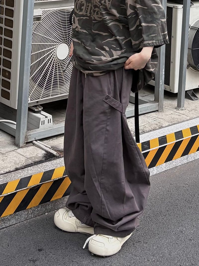 cotton snap balloon pants