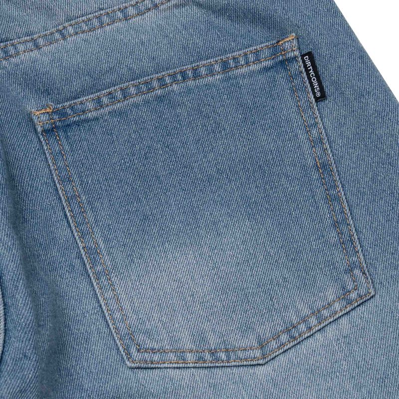 "Y" Embroidery Relaxed Denim Pants