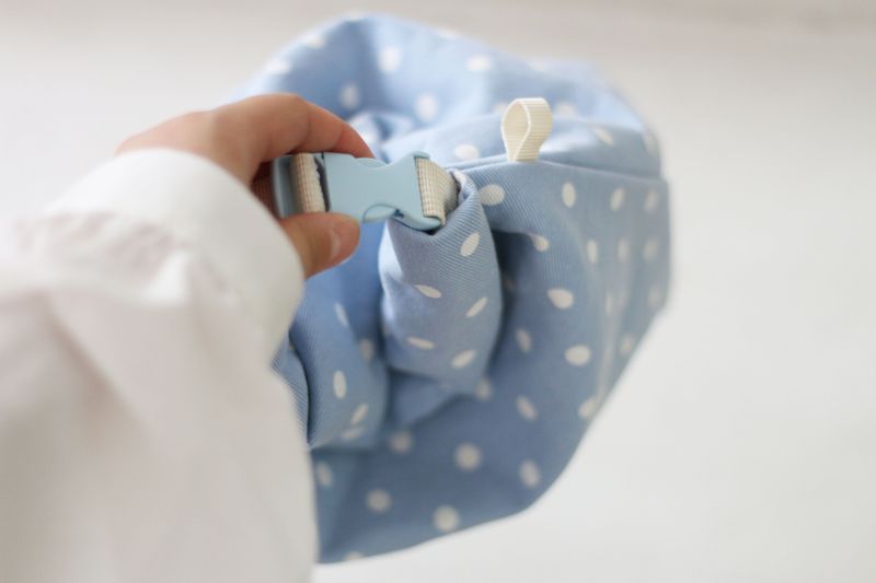 cozy lunch bag - blue dot