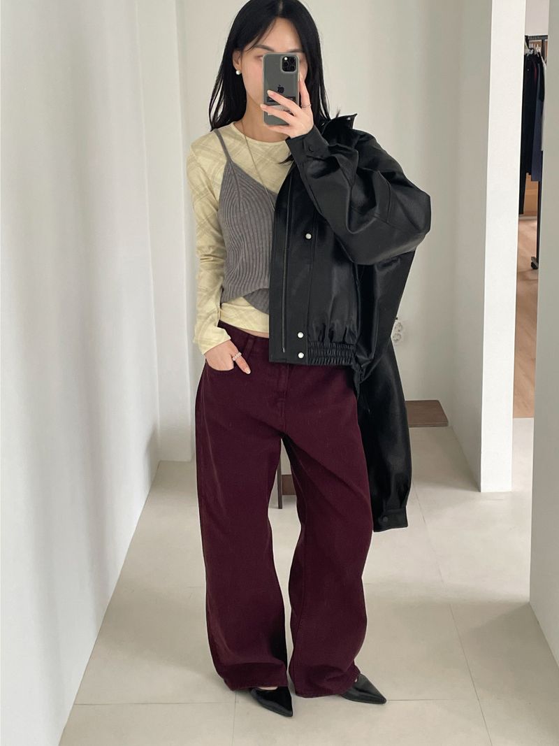 602 Dyed Cotton Wide Pants