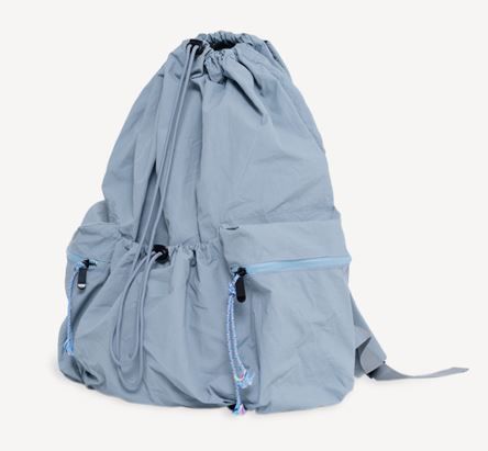 DRAWSTRING NYLON BACKPACK SKYBLUE