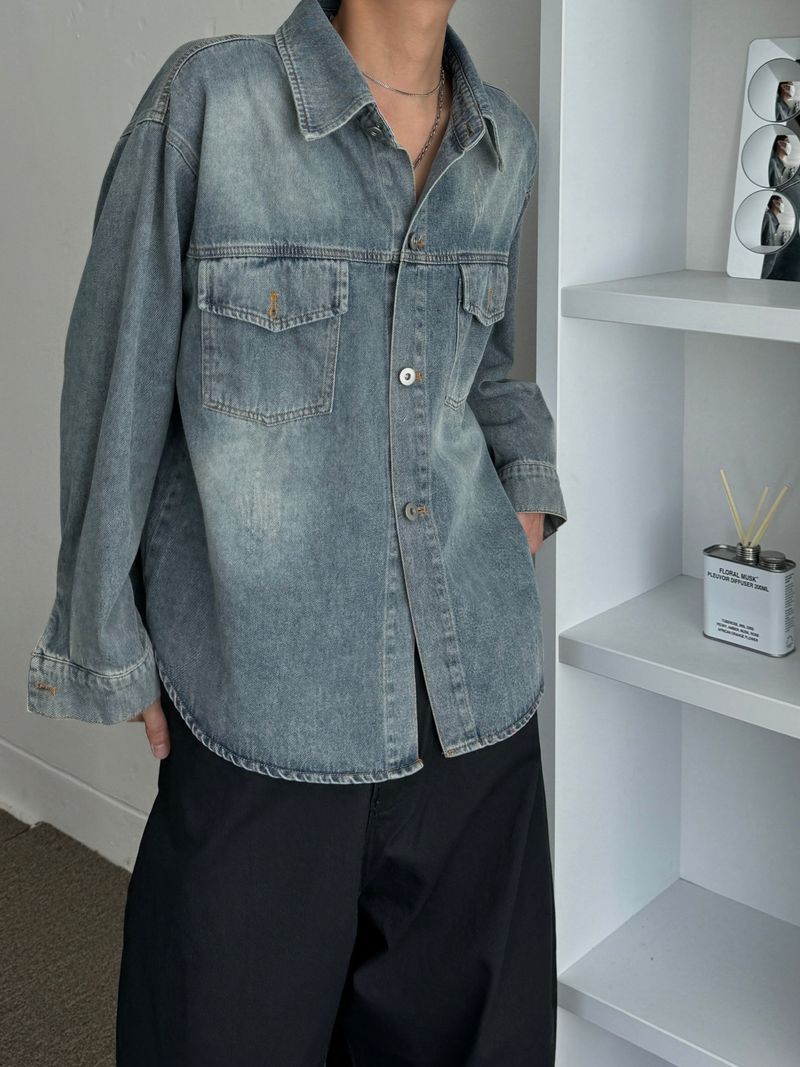 OW Washed Pocket Denim Shirt (2C)