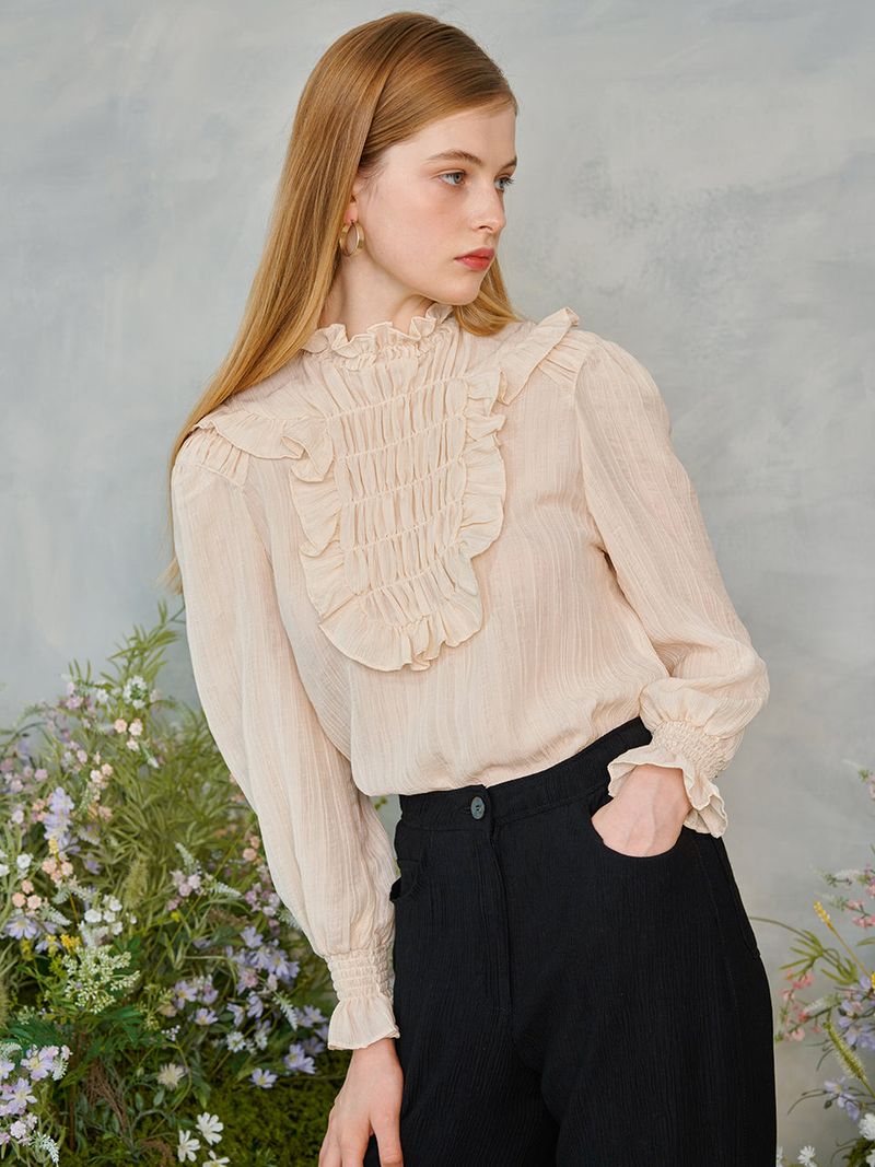 Frill Smocks blouse
