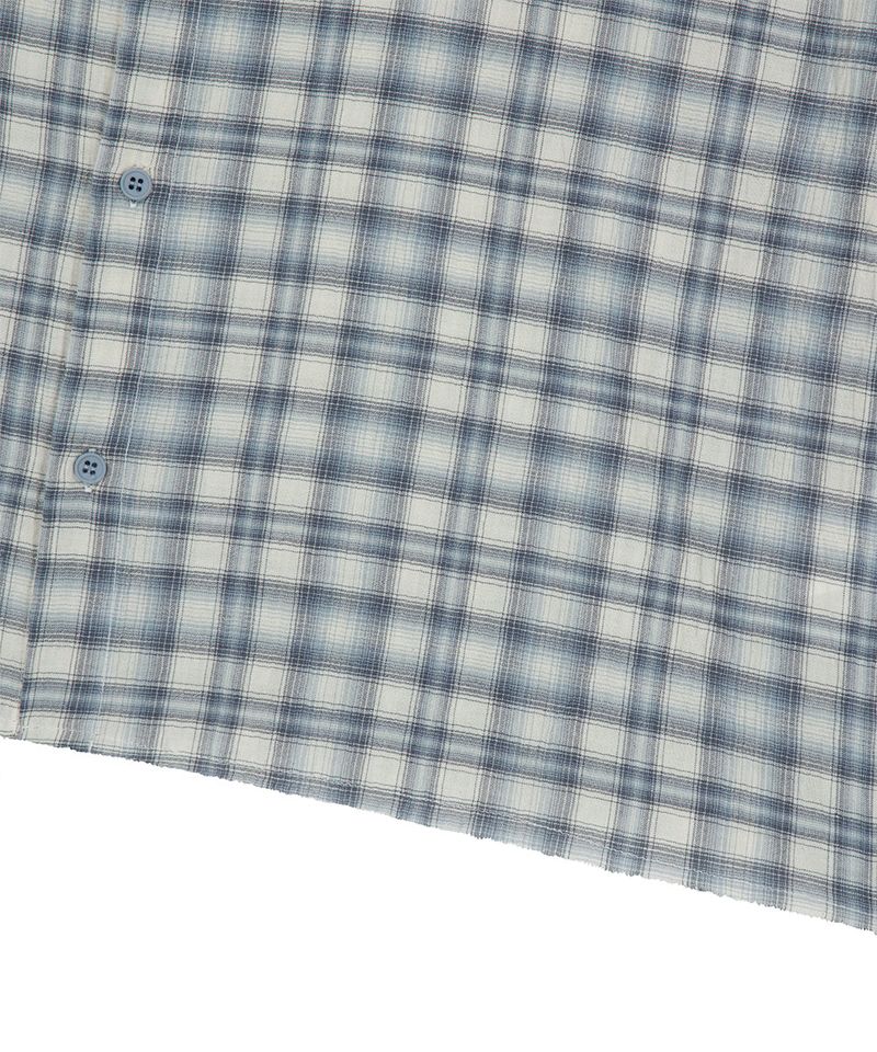 CHECK APPLIQUE HALF SHIRT