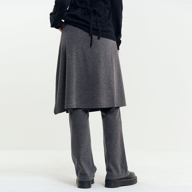 Wrap Skirt Pants Charcoal