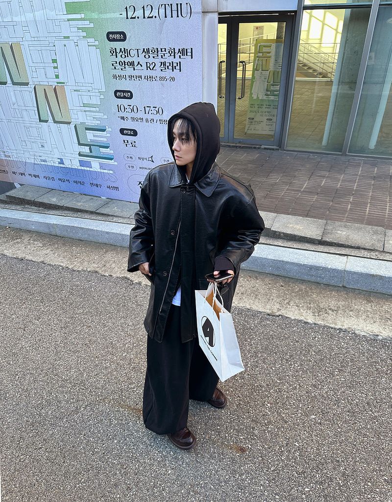 No.0946 DT leather half COAT