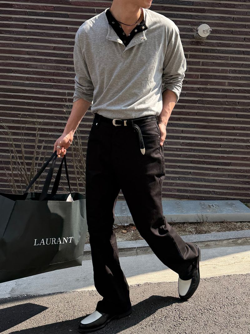 Cotton henry neck long sleeves(9color)