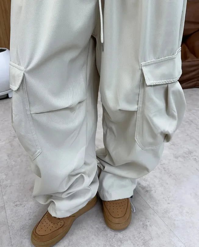 Eppen pintuck wide cargo pants