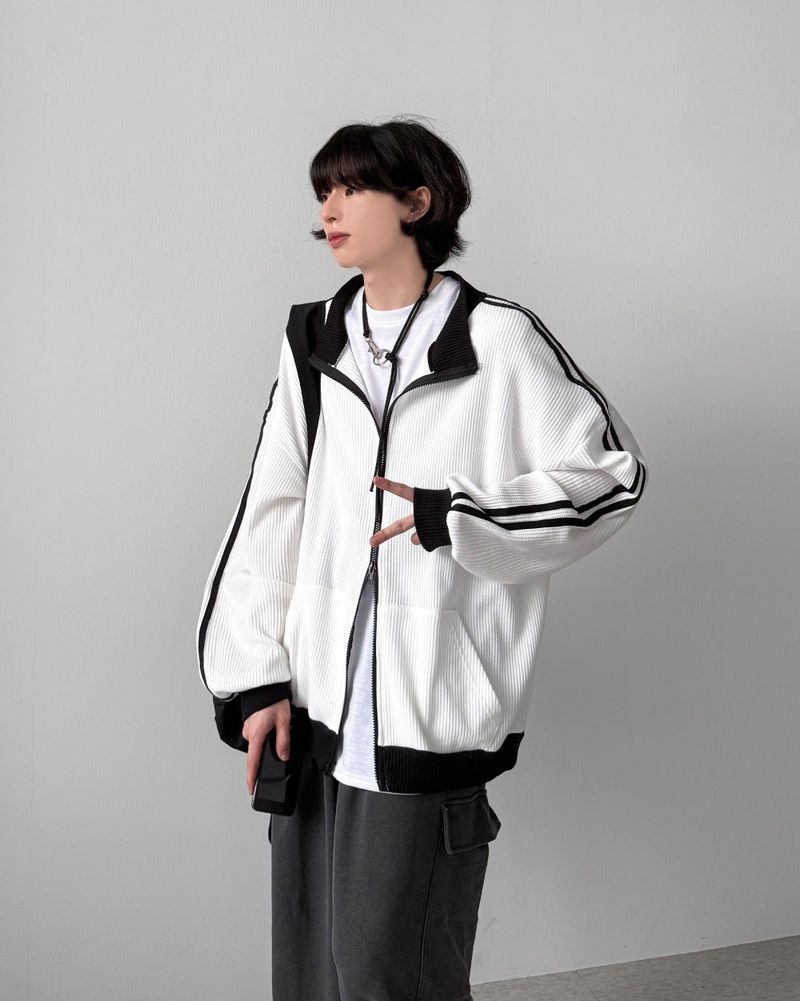 YOURNUS（ユアナス）の「Keria Waffle Track Zip-up（Tops）」