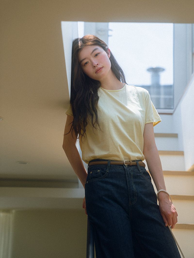 Basic Cotton T-shirt - Lemon