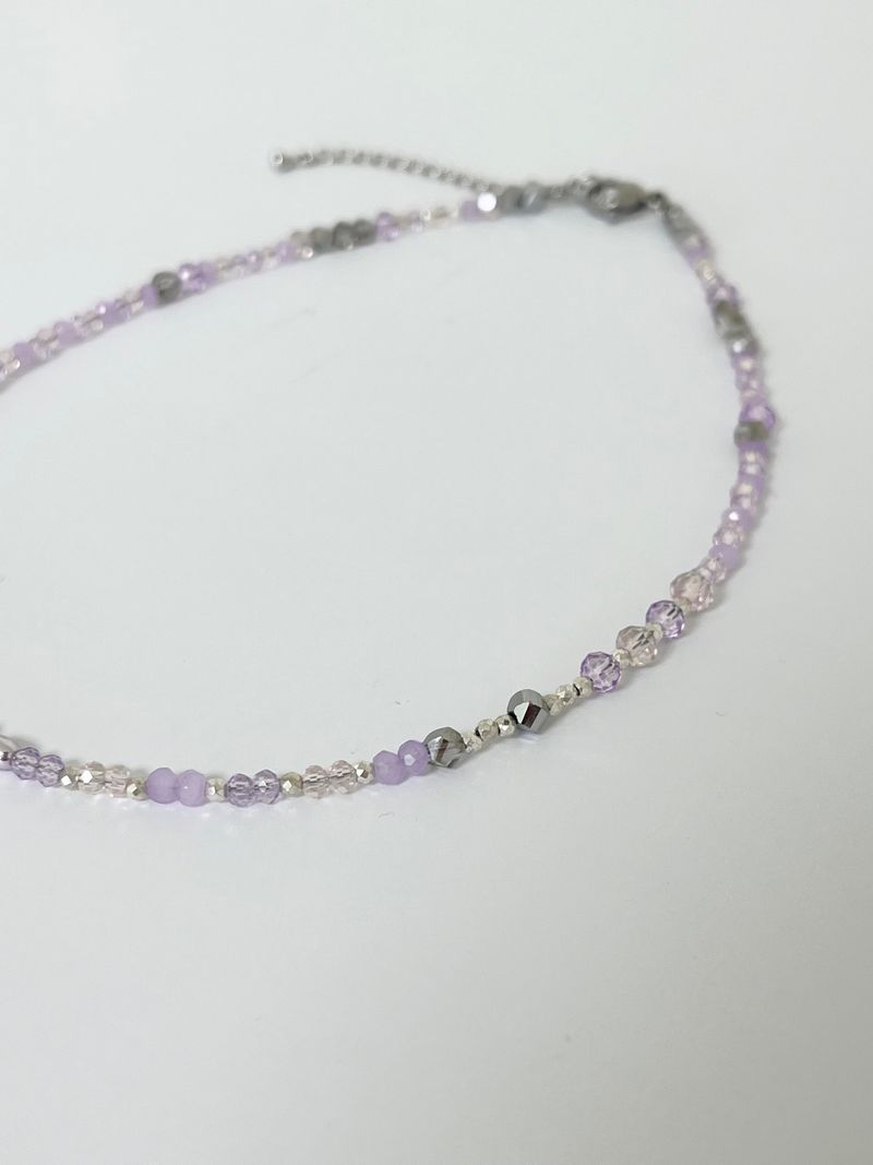 MADE purple silver necklace