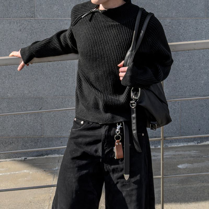 Niv Shoulder Zip-Up Regular Knit