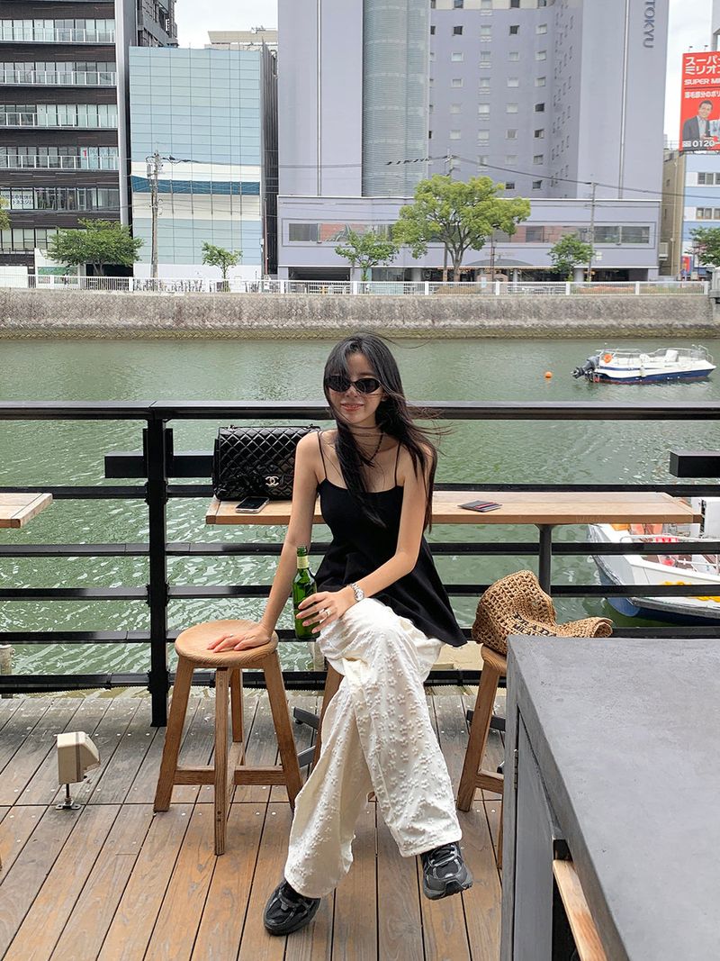 [MADE] PESTO FLOWER WIDE PANTS