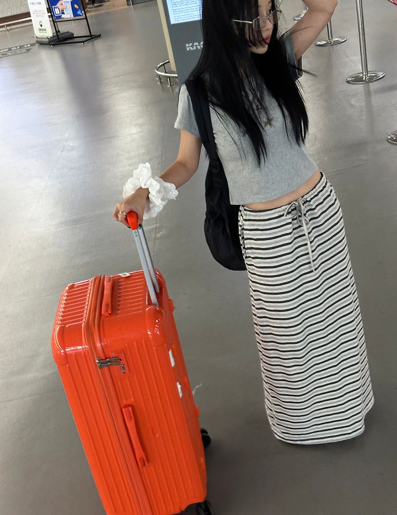 Stripe Juri Maxi Long Skirt