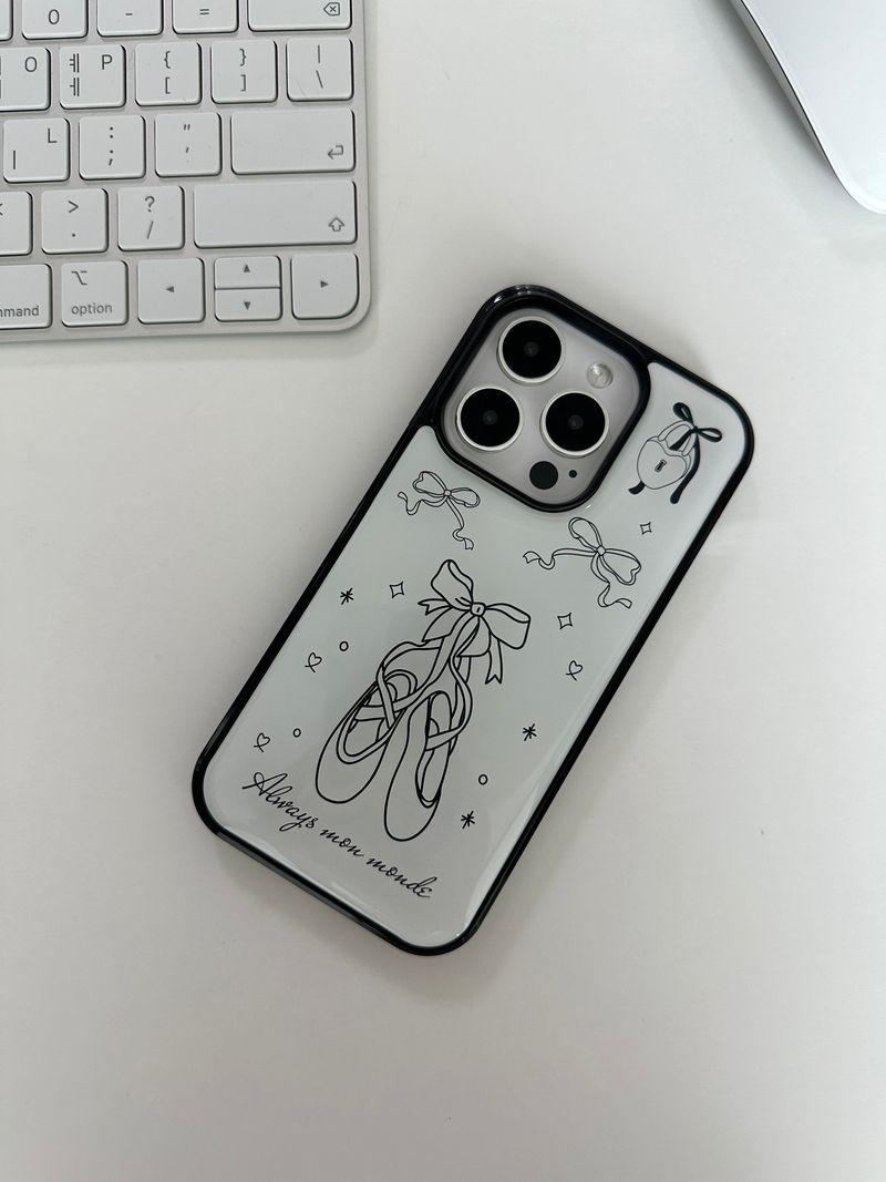 black ribbon phone case