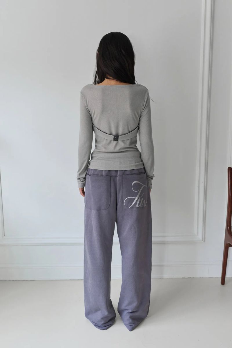 26SS★ SILVER GLITTER PIGMENT SWEAT PANTS