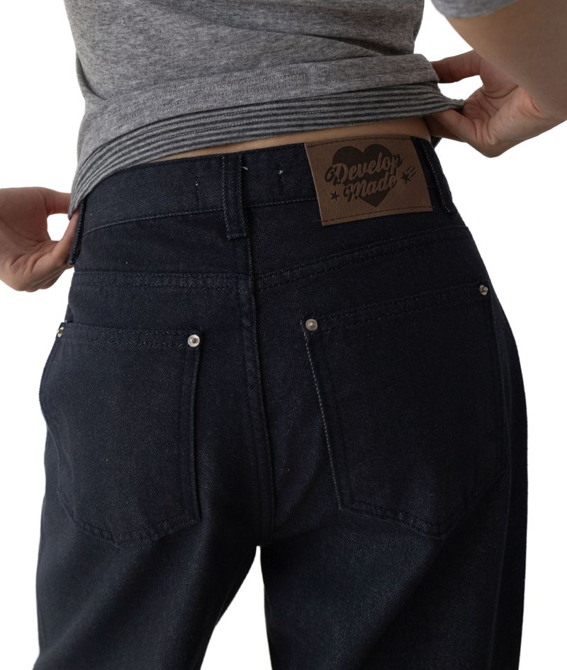 Gus Roll-Up Straight Low-Rise Denim
