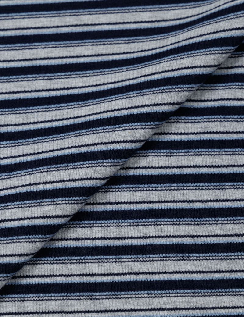 STRIPE TURTLENECK TEE(NAVY)