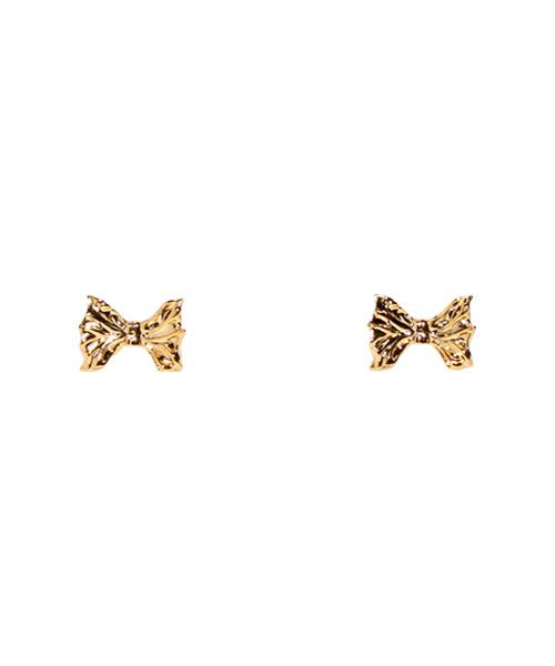 EVERYBIRTHDAY(エブリーバースデー)の「Ribbon ruffle gold earring(Accessories)」