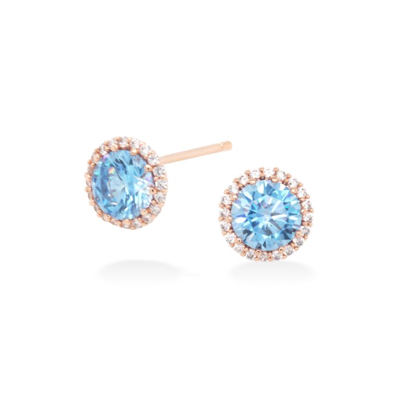 MACIER（マシール）の「Skyblue One Cubic Earring (rosegold)（Accessories）」