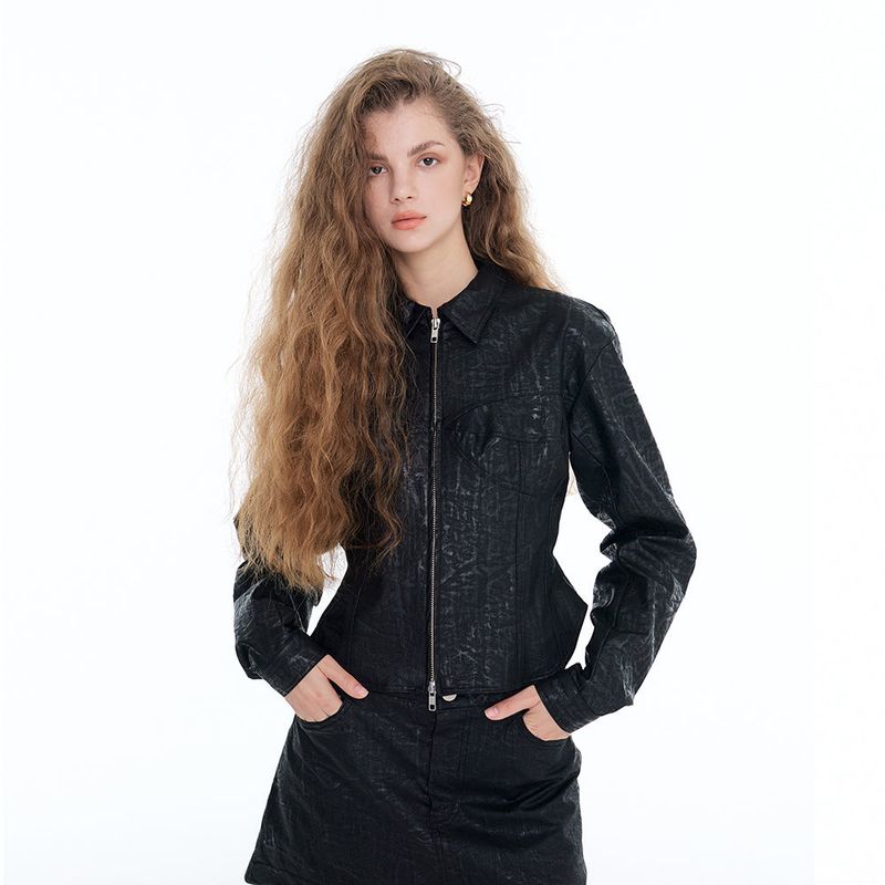 ITZAVIBE（イッザバイブ）の「[ICC22WJK09BK] CORSET SHORT JACKET - BLACK（Jackets/Outerwear）」