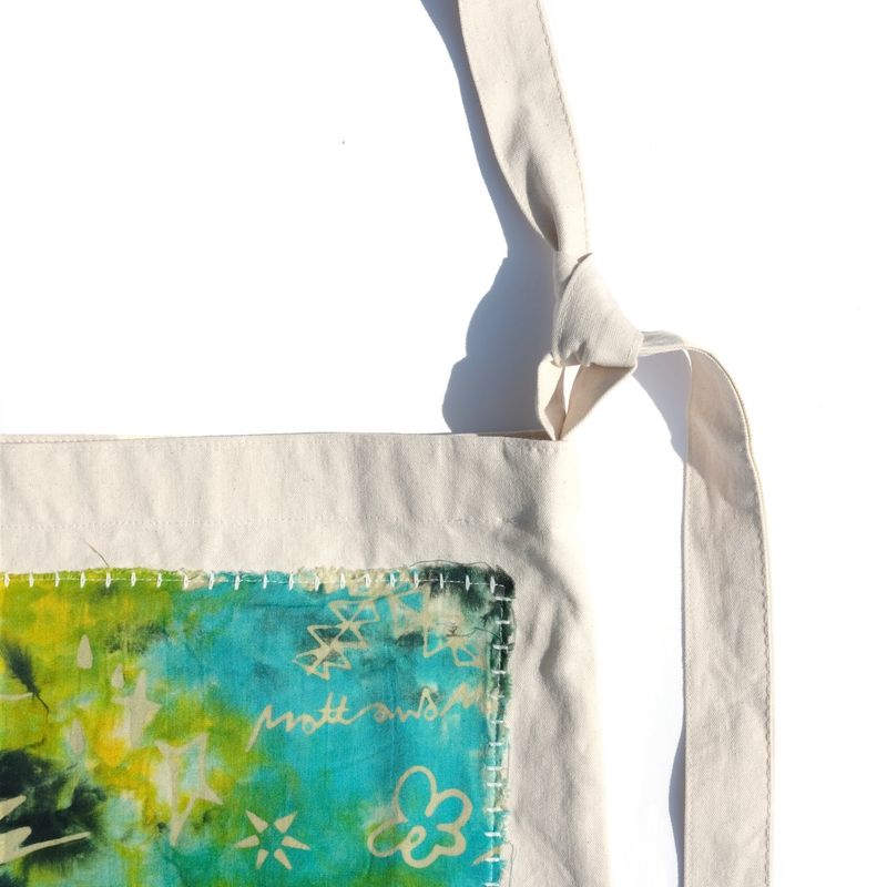 [Patchwork Canvas Bag] Life in Travel-Tie-dye Lime