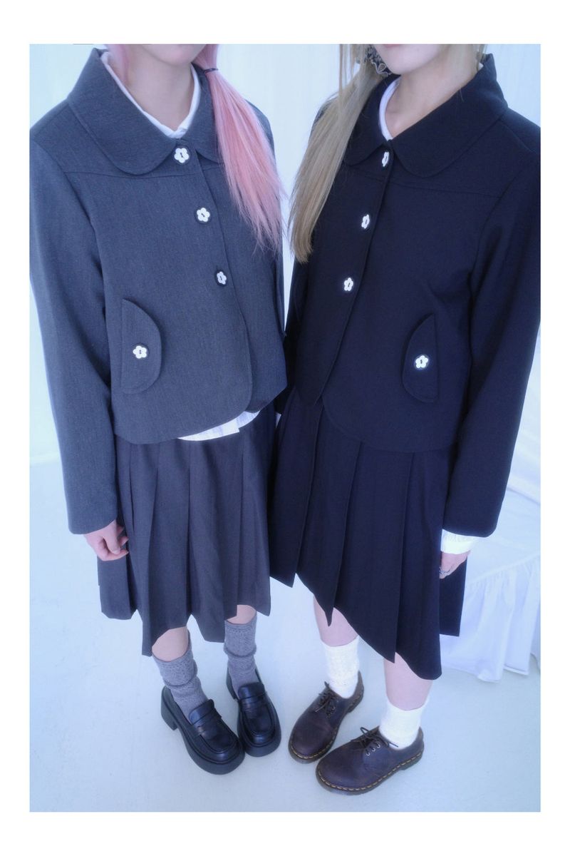 Mio flower button Jacket (2color)