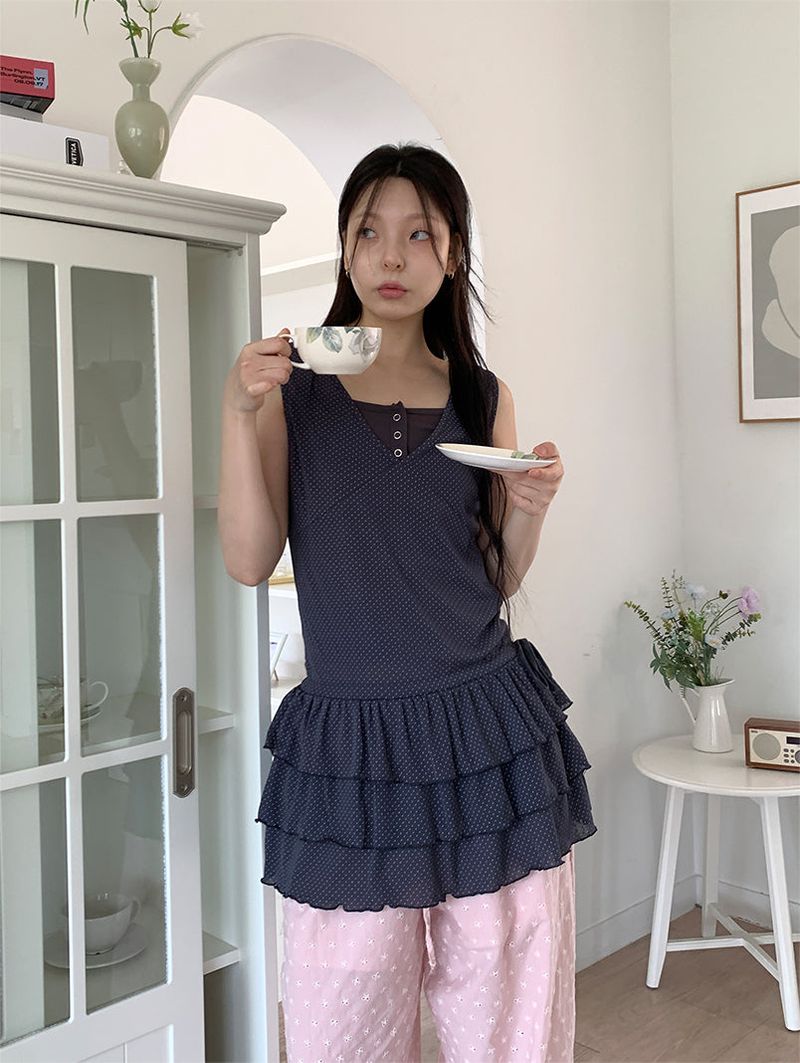 DOT CANCAN LAYERED DRESS (3C)