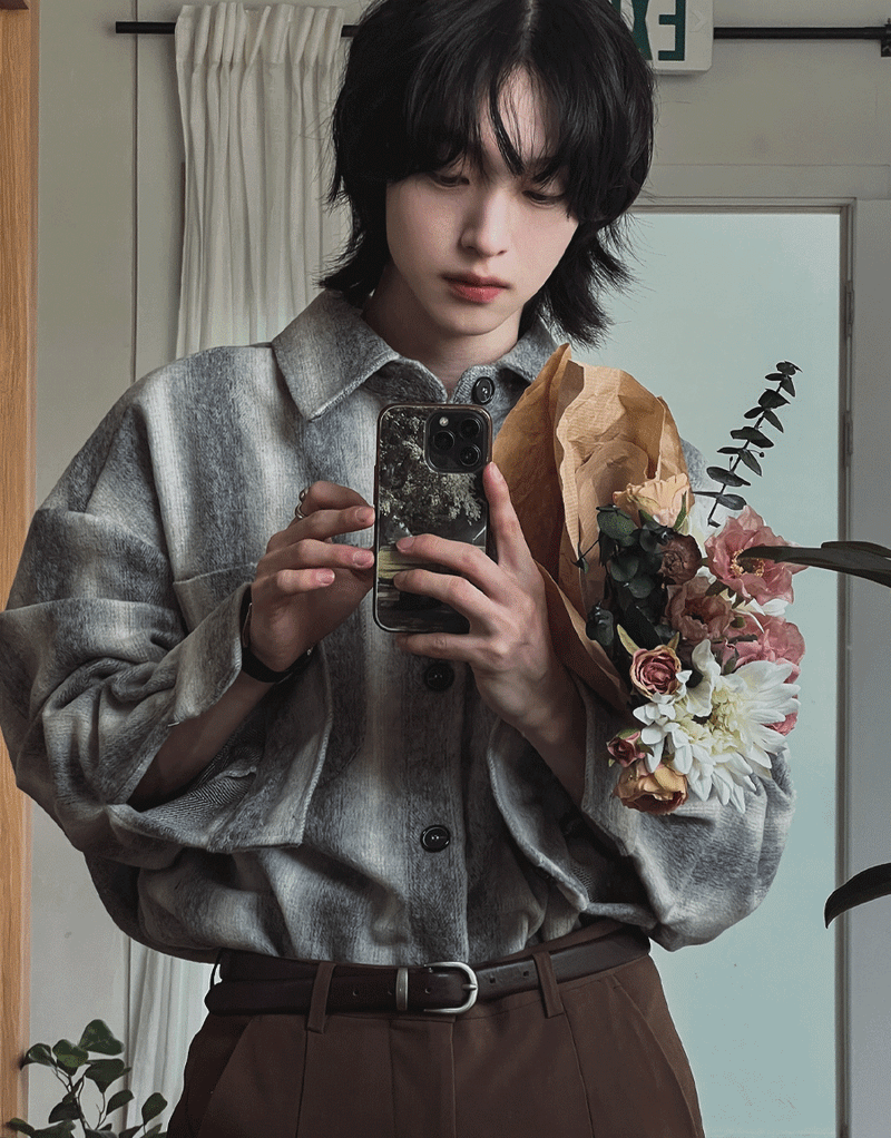 2PLAN（ツープラン）の「ウィンターヘリーストライプウールシャツジャケット (2 color)（Jackets/Outerwear）」