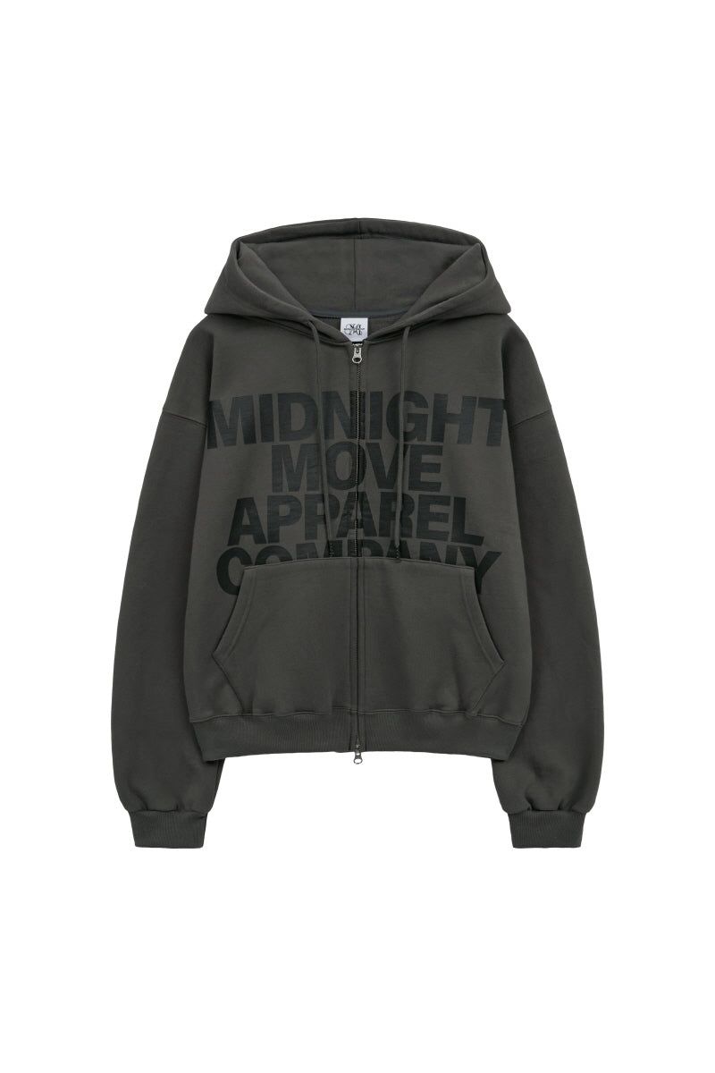 eagle hood zip up (dark grey)
