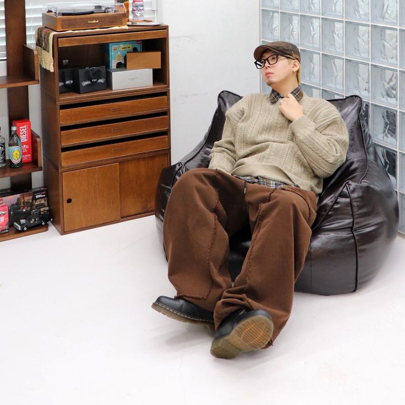 HundoP(ハンドピー)の「Oversized Cable-Knit Wool Sweater(Tops)」