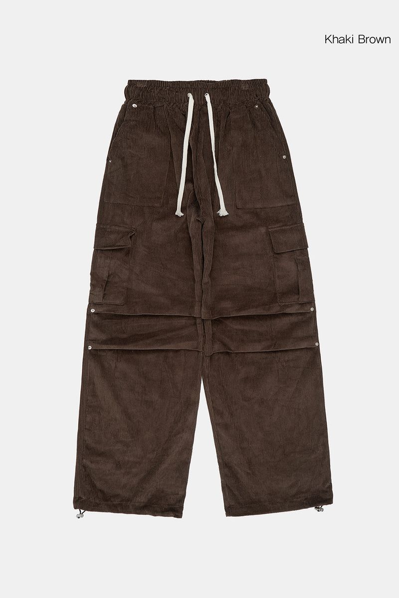 Rivet corduroy cargo work pants