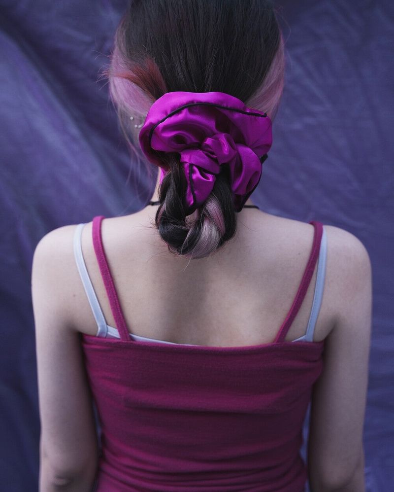Piping Scrunchie - pink