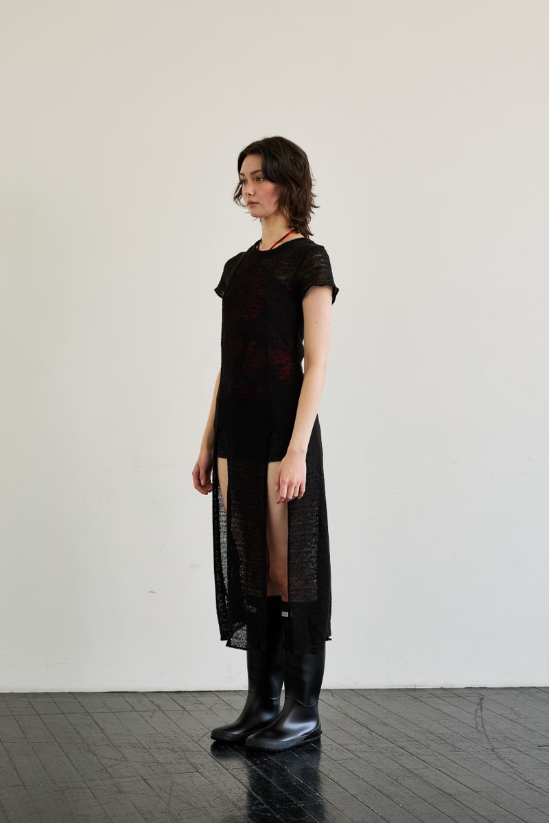WITTY KNIT ONE-PIECE / BLACK