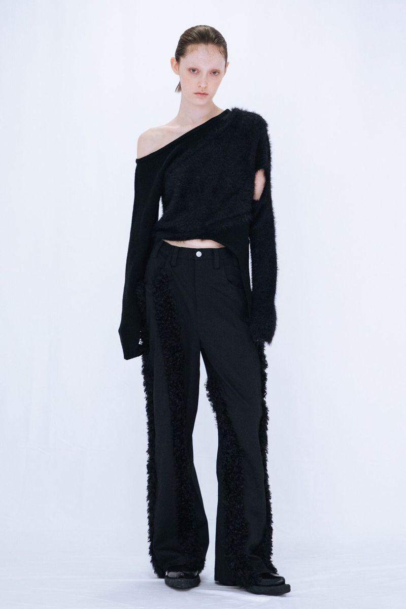 FUR STRAIGHT PANTS