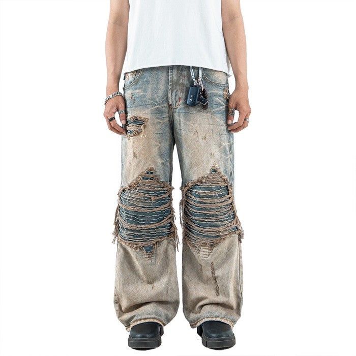 DENIMITUP（デニミタップ）の「H1 Baggy Tri Biker - Cream Stone - Celana Jeans（Pants）」