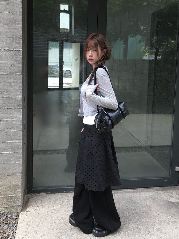 Karl Baguette Leather Shoulder Bag