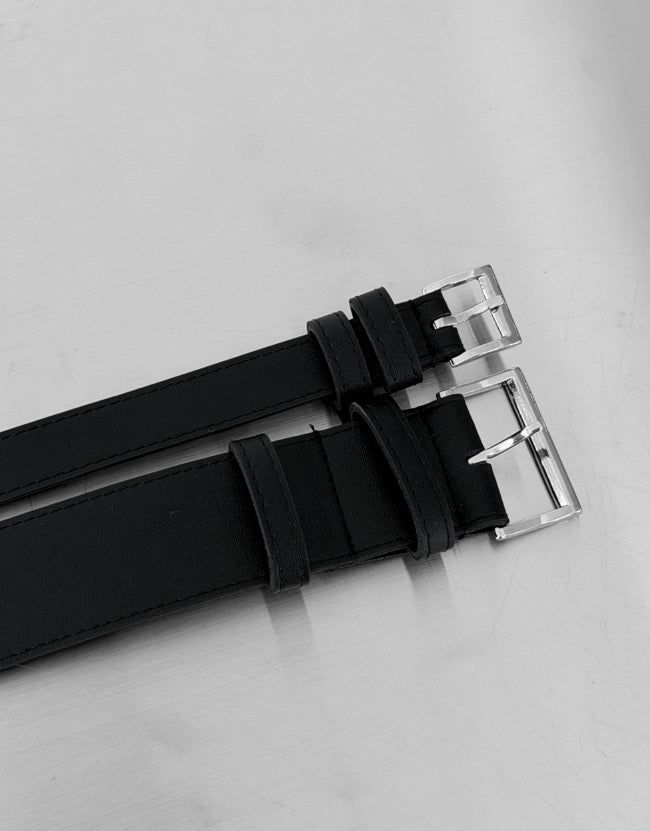 Double strap square wide belt