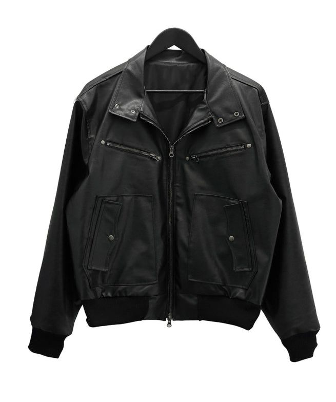 (unisex) Lumiere Overfit Leather Jacket