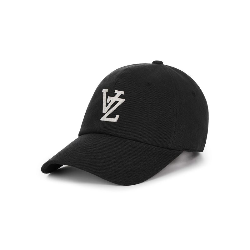 Monogram Applique Over Fit Washing Ball Cap Black