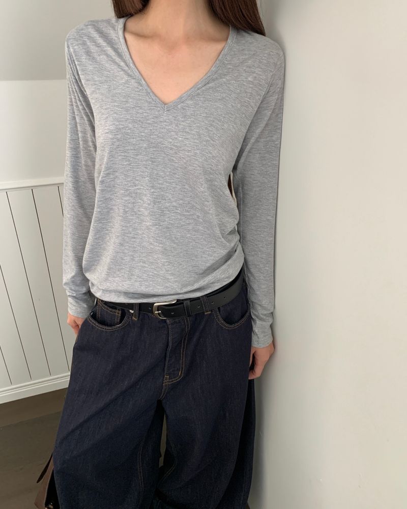 [ORIGINAL] Nimo Deep V-neck long-sleeve T-shirt