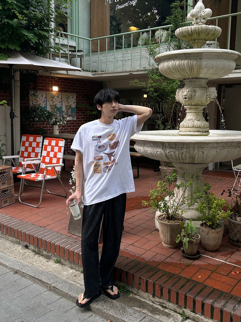 ASCLO（エジュクロ）の「ASCLO Travel Print Short Sleeve T Shirt (2color)（Tops）」
