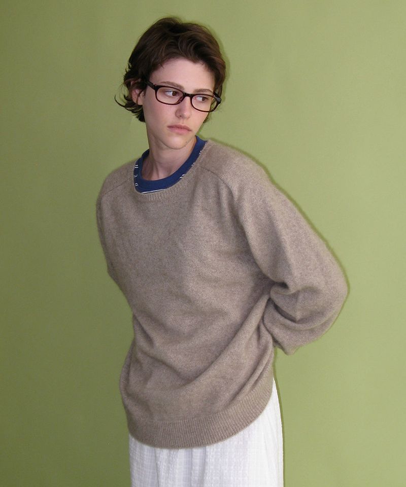 WITHOUTSUMMER(ウィズアウトサマー)の「Cuddle raccoon knit_mocha(Tops)」