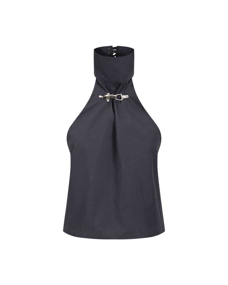 aldiyouu（アルディユー）の「Buckle Halterneck - Charcoal（Tops）」