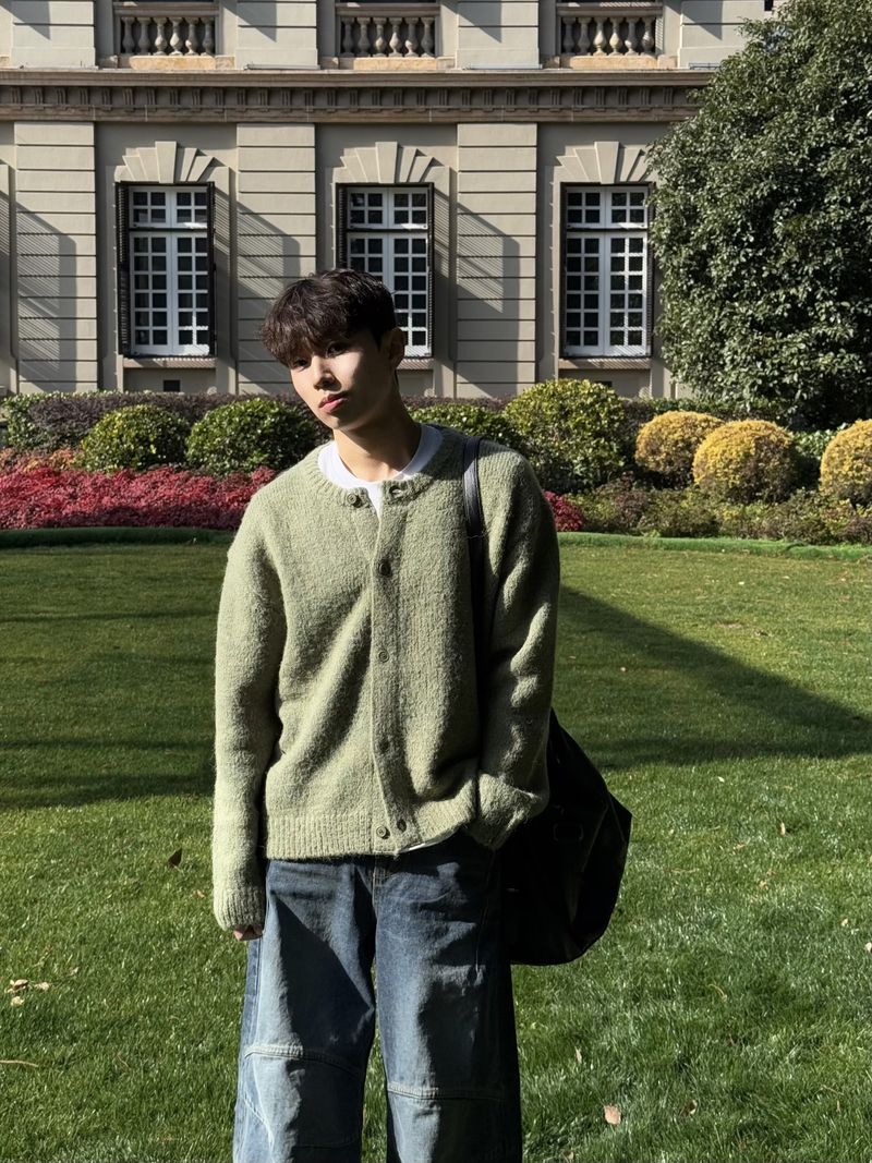 PASTEL ALPACA ROUND CARDIGAN
